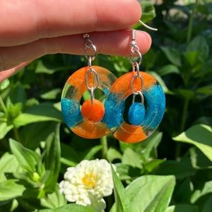 Handmade jelly earrings.